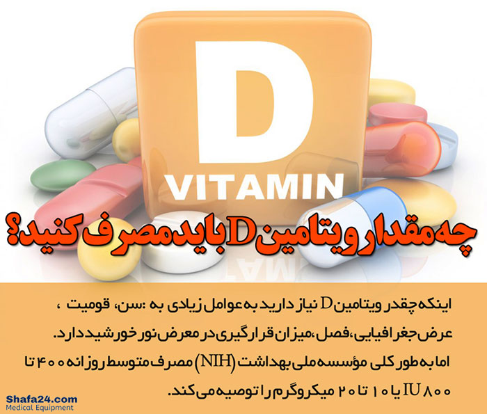 مقدار ویتامین D مورد نیاز - شفا24