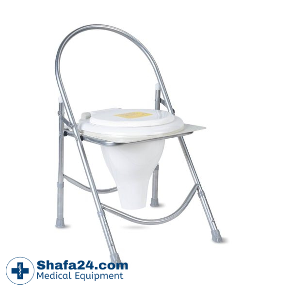 صندلی توالت فرنگی تاشو با ارتفاع قابل تنظیم شاخص طب - کد 118