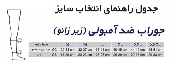جوراب ضد آمبولی بلند طب و صنعت مدل 75200 - زیر زانو - شفا24
