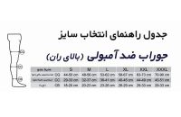 جوراب ضد آمبولی بلند طب و صنعت مدل 75100 - بالای ران - شفا24